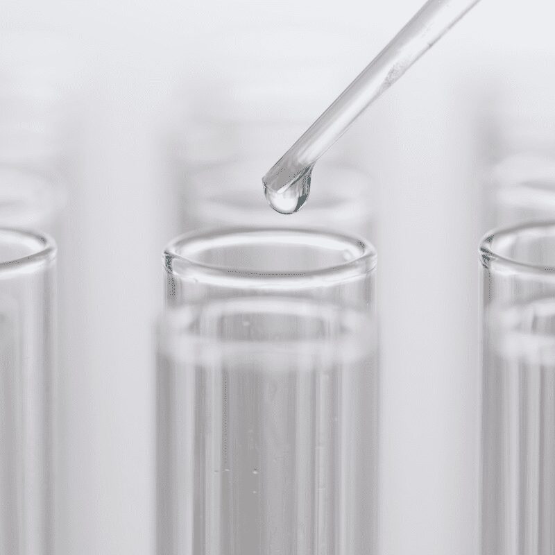 water testing water in a test tube