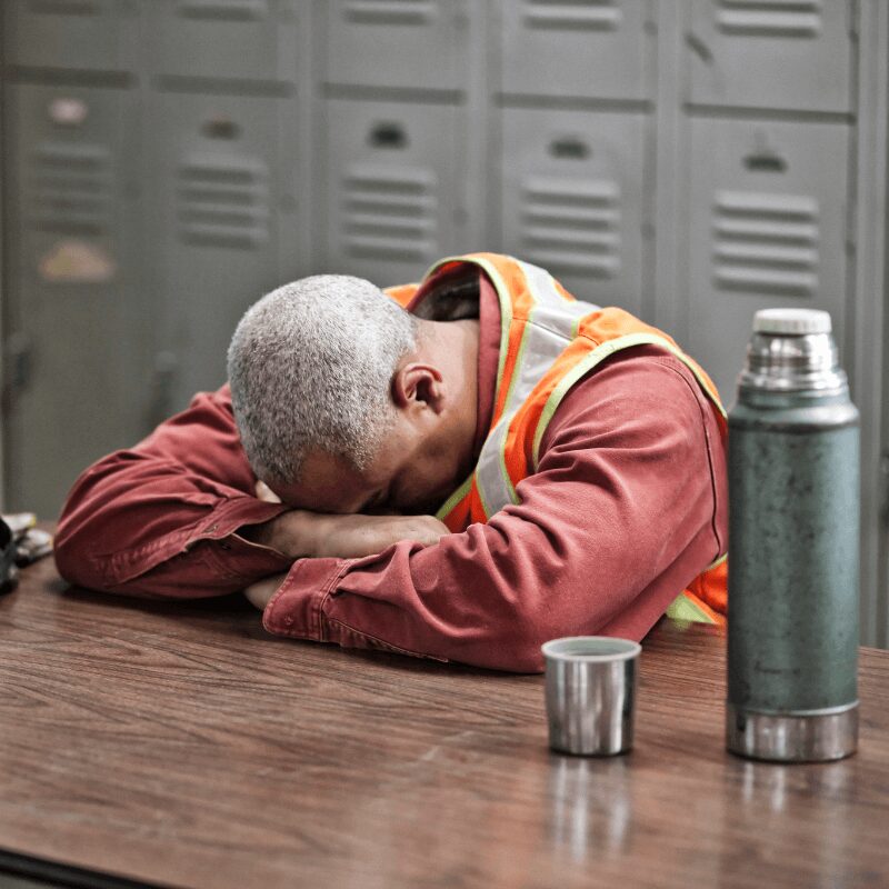 black-man-factory-worker-taking-a-break-from-work factory working taking a break at work