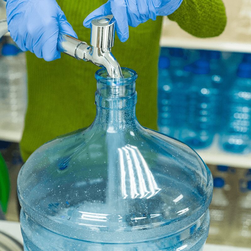 eco-water-2025 water jug being filled at factory